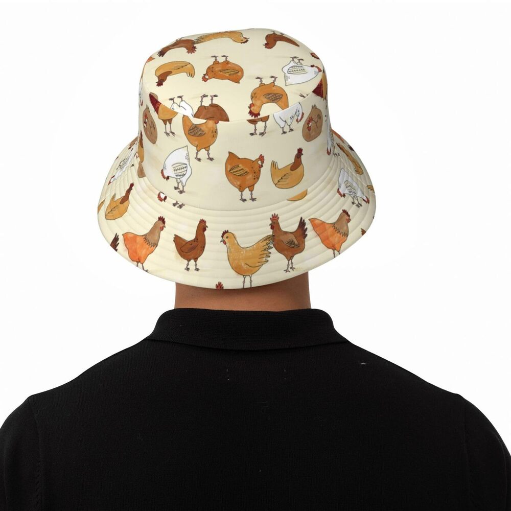 6143 A Brood of Chickens Bucket Hat Summer Sun Hat for Travel Beach Golf - Picture 9 of 9